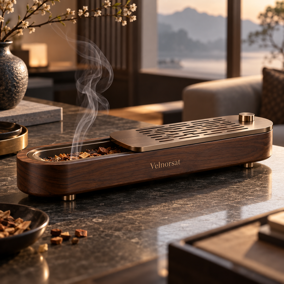 Velnorsat™ Cedarline Covered Incense Burner