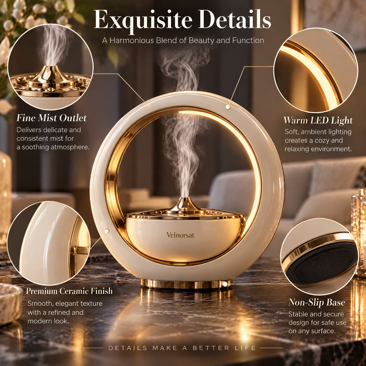 Velnorsat™ Halo Ring Mist Diffuser