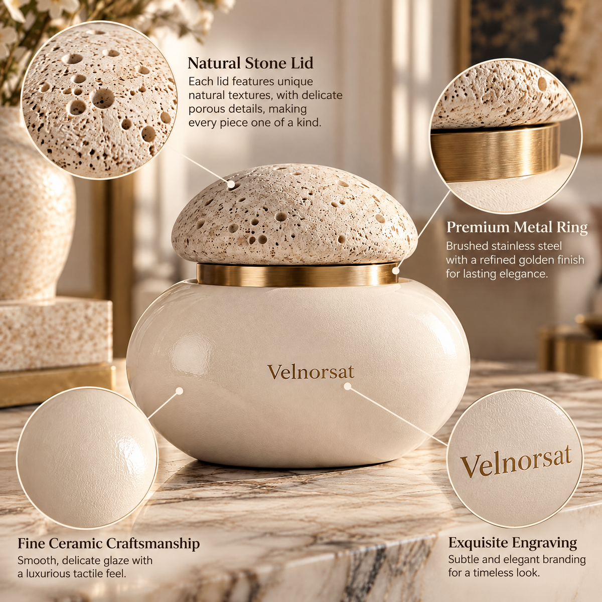 Velnorsat™ Lunar Stone Aroma Diffuser
